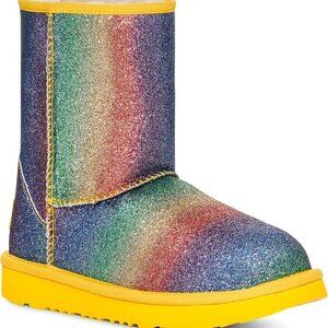 New UGG Kids' Classic II Glitter Rainbow Boots in Size 7